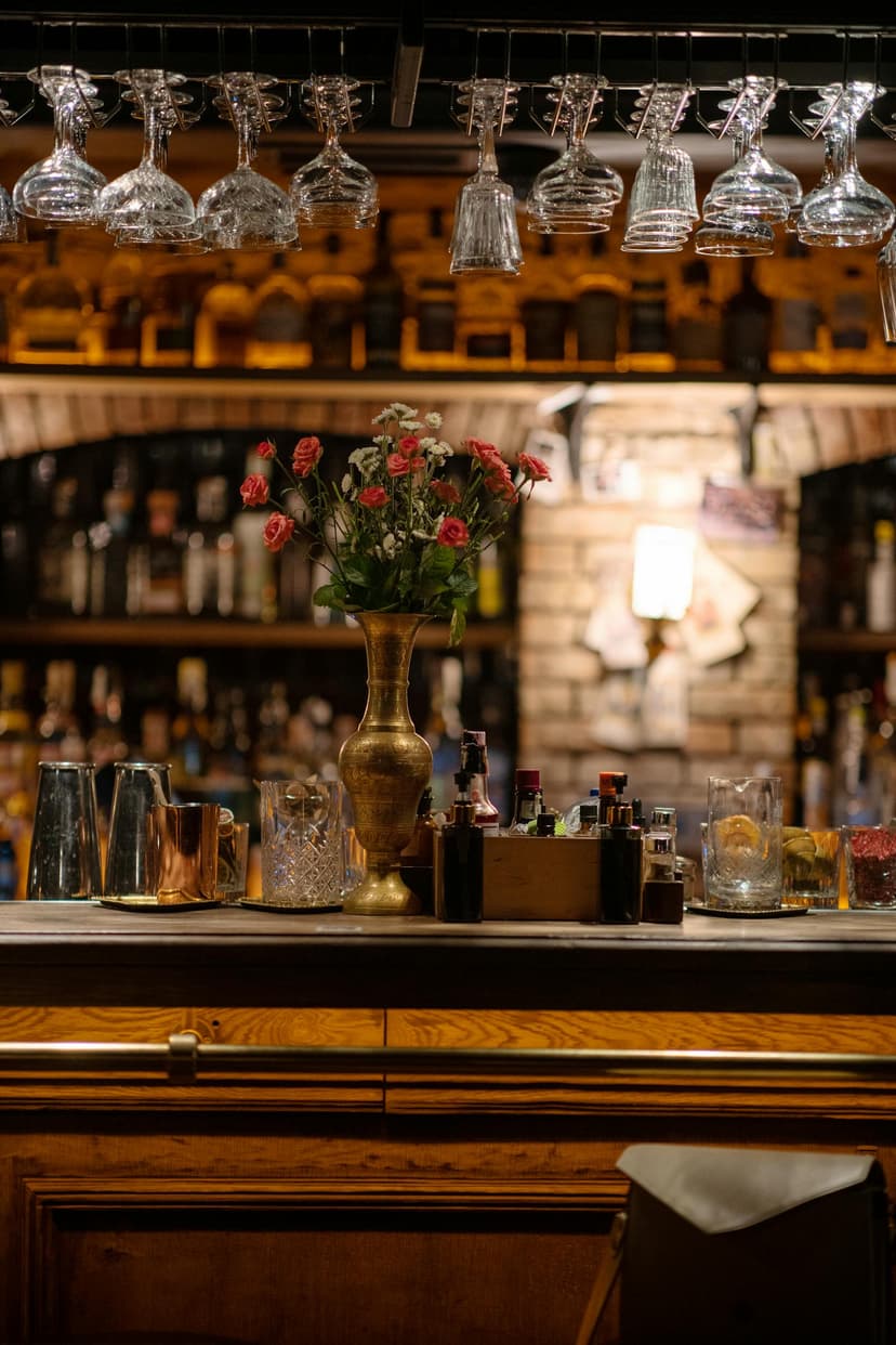 Warm bar interior with ambient lighting - the kind of relaxed cocktail venue that works well for second dates in Newcastle