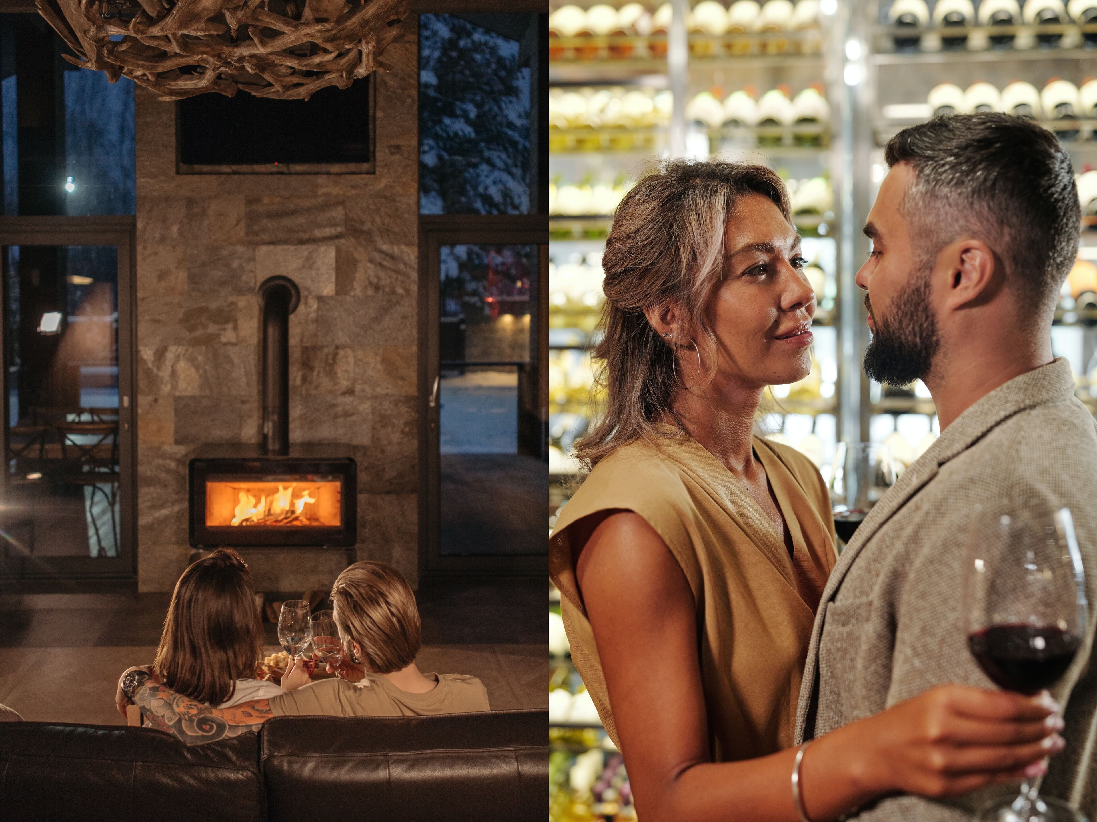 Elegant mand og kvinde i sofistikeret miljø, der symboliserer moderne sugardating og diskrete relationer på Sugarfar.dk.